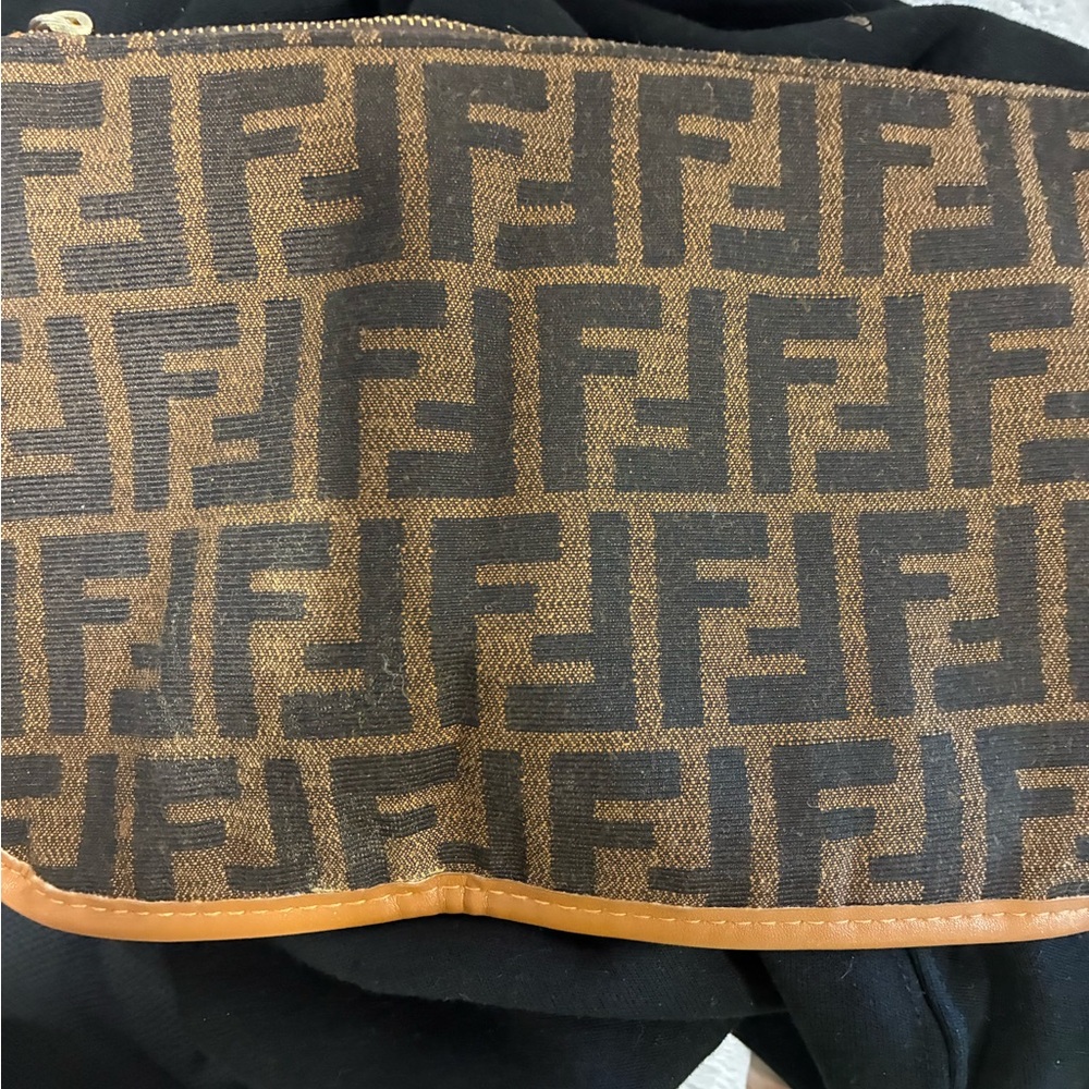 Fendi Monogram Brown and Black Belt Bag